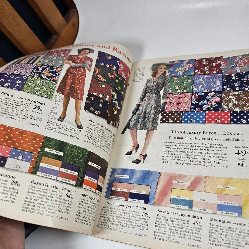 Vintage Sears Roebuck & Co Winter Spring  1943 Catalog Rare WWII Era Missing